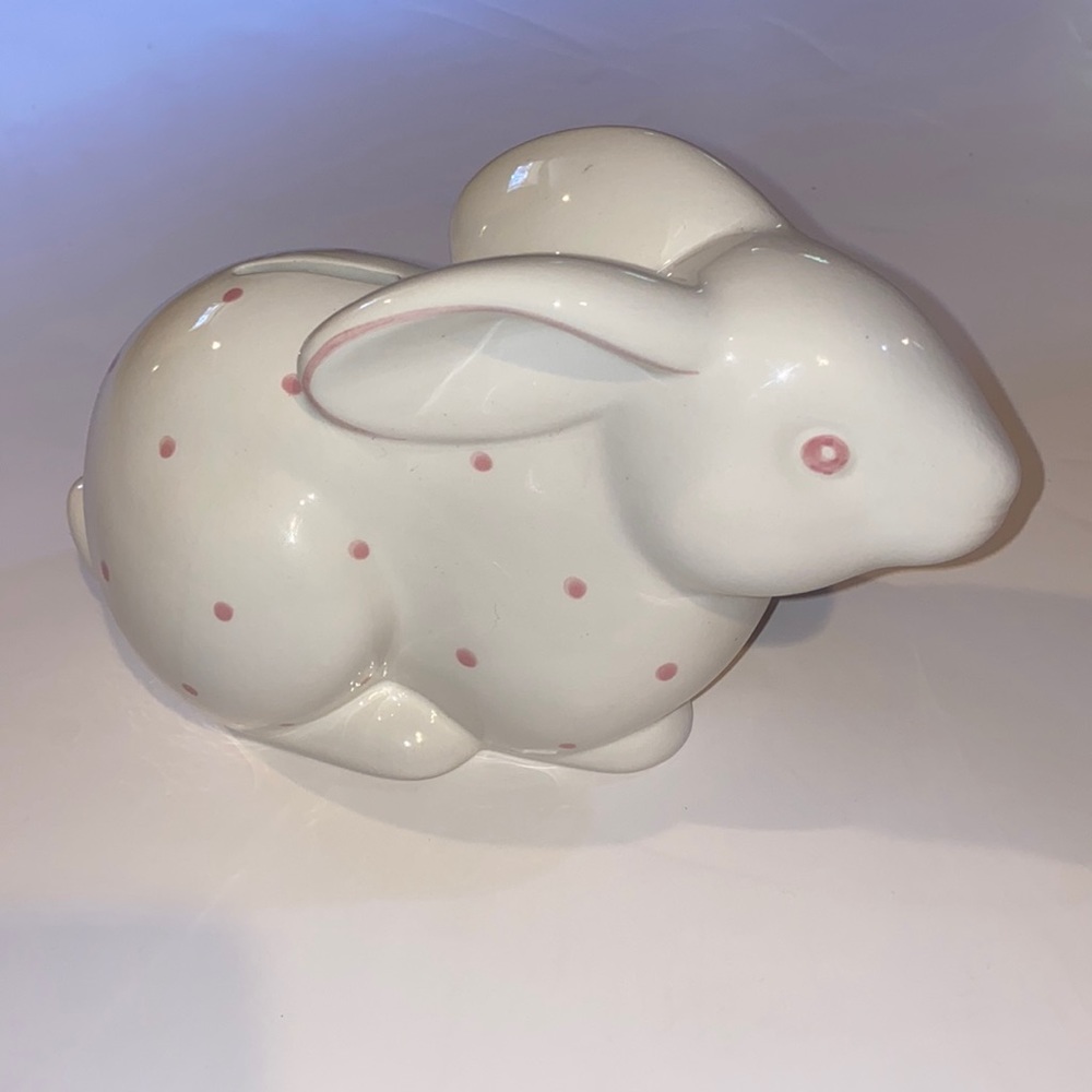 Tiffany and co pink bunny coin bank